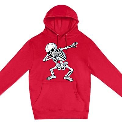 Dabbing Skeleton Spooky Dab Dancing Halloween Premium Pullover Hoodie