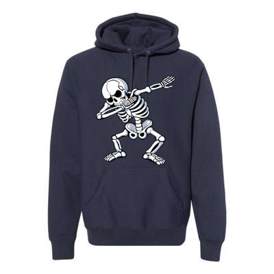 Dabbing Skeleton Spooky Dab Dancing Halloween Premium Hoodie