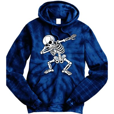 Dabbing Skeleton Spooky Dab Dancing Halloween Tie Dye Hoodie