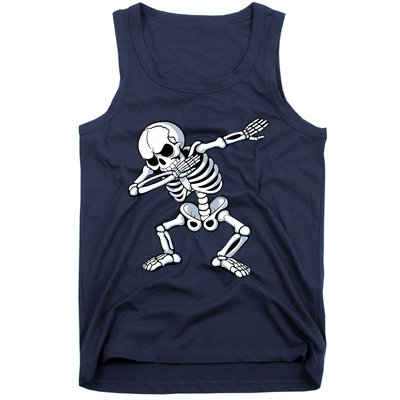 Dabbing Skeleton Spooky Dab Dancing Halloween Tank Top