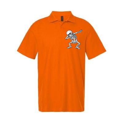 Dabbing Skeleton Spooky Dab Dancing Halloween Softstyle Adult Sport Polo