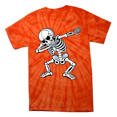 Dabbing Skeleton Spooky Dab Dancing Halloween Tie-Dye T-Shirt