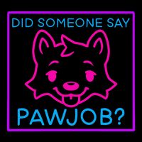 Did Someone Say Pawjob Drawstring Bag