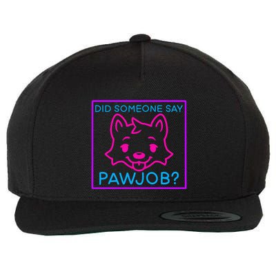 Did Someone Say Pawjob Wool Snapback Cap