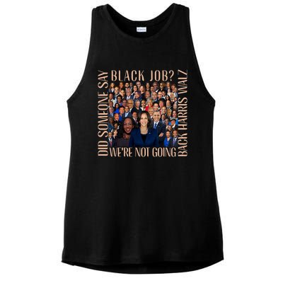 Did Someone Say Black Job WeRe Not Going Back Ladies PosiCharge Tri-Blend Wicking Tank