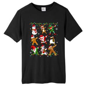 Dabbing Santa Snow Gingerbread Penguin Xmas Funny Gift Tall Fusion ChromaSoft Performance T-Shirt