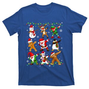 Dabbing Santa Snow Gingerbread Penguin Xmas Funny Gift T-Shirt