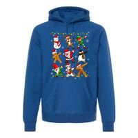 Dabbing Santa Snow Gingerbread Penguin Xmas Funny Gift Premium Hoodie