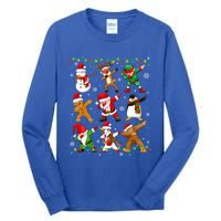 Dabbing Santa Snow Gingerbread Penguin Xmas Funny Gift Tall Long Sleeve T-Shirt