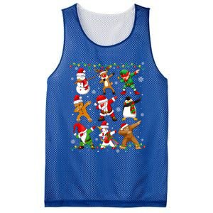 Dabbing Santa Snow Gingerbread Penguin Xmas Funny Gift Mesh Reversible Basketball Jersey Tank