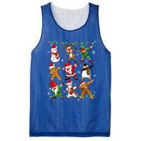 Dabbing Santa Snow Gingerbread Penguin Xmas Funny Gift Mesh Reversible Basketball Jersey Tank