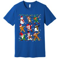 Dabbing Santa Snow Gingerbread Penguin Xmas Funny Gift Premium T-Shirt