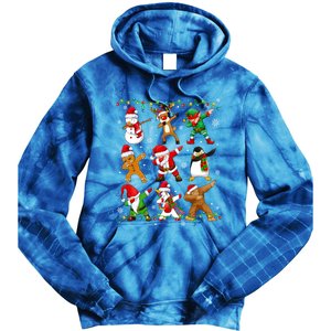 Dabbing Santa Snow Gingerbread Penguin Xmas Funny Gift Tie Dye Hoodie