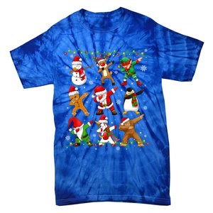 Dabbing Santa Snow Gingerbread Penguin Xmas Funny Gift Tie-Dye T-Shirt