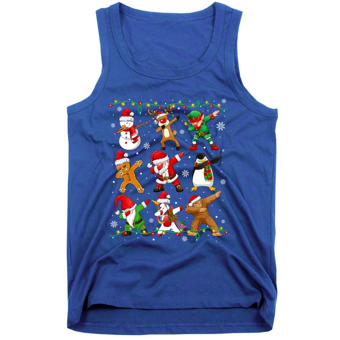 Dabbing Santa Snow Gingerbread Penguin Xmas Funny Gift Tank Top