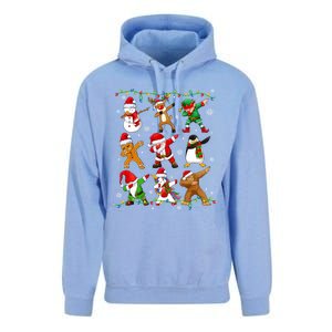 Dabbing Santa Snow Gingerbread Penguin Xmas Funny Gift Unisex Surf Hoodie