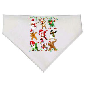 Dabbing Santa Snow Gingerbread Penguin Xmas Funny Gift USA-Made Doggie Bandana