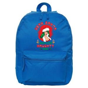 Dear Santa She Is The Naughty One Husband Wife Christmas Gift 16 in Basic Backpack