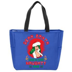 Dear Santa She Is The Naughty One Husband Wife Christmas Gift Zip Tote Bag