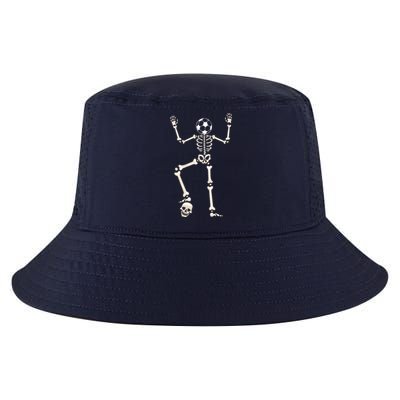 Dabbing Skeleton Soccer Halloween Cool Comfort Performance Bucket Hat