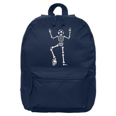 Dabbing Skeleton Soccer Halloween 16 in Basic Backpack