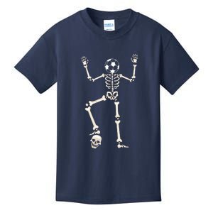 Dabbing Skeleton Soccer Halloween Kids T-Shirt