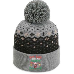 Dear Santa She Is The Naughty One Matching Christmas Couple Cute Gift The Baniff Cuffed Pom Beanie