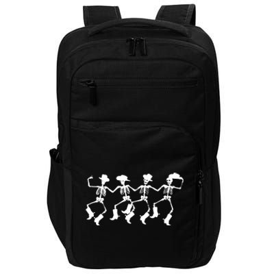 Dancing Skeletons Spooky Halloween Cowboys Line Dance Impact Tech Backpack