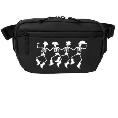 Dancing Skeletons Spooky Halloween Cowboys Line Dance Crossbody Pack