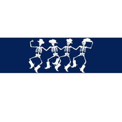 Dancing Skeletons Spooky Halloween Cowboys Line Dance Bumper Sticker