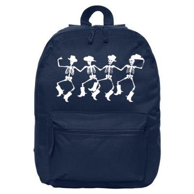 Dancing Skeletons Spooky Halloween Cowboys Line Dance 16 in Basic Backpack