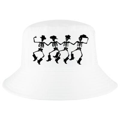 Dancing Skeletons Spooky Halloween Cowboys Line Dance Cool Comfort Performance Bucket Hat