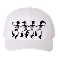 Dancing Skeletons Spooky Halloween Cowboys Line Dance Yupoong Adult 5-Panel Trucker Hat