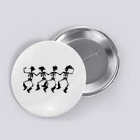 Dancing Skeletons Spooky Halloween Cowboys Line Dance Button