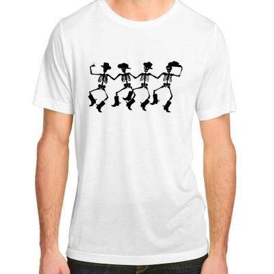 Dancing Skeletons Spooky Halloween Cowboys Line Dance Adult ChromaSoft Performance T-Shirt