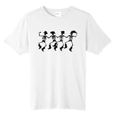 Dancing Skeletons Spooky Halloween Cowboys Line Dance Tall Fusion ChromaSoft Performance T-Shirt