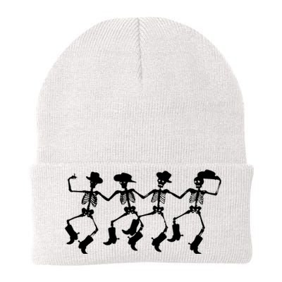 Dancing Skeletons Spooky Halloween Cowboys Line Dance Knit Cap Winter Beanie