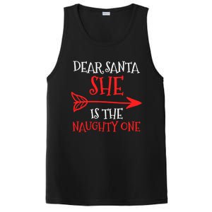 Dear Santa She Is The Naughty One Gift PosiCharge Competitor Tank