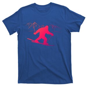 Downhill Snow Skiing Bigfoot Ski Winter Sports Alpine Gift T-Shirt