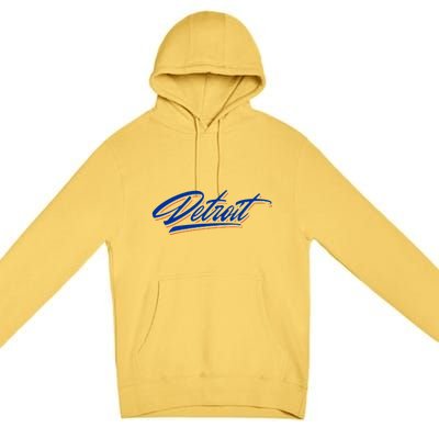 Detroit Sports Script Premium Pullover Hoodie