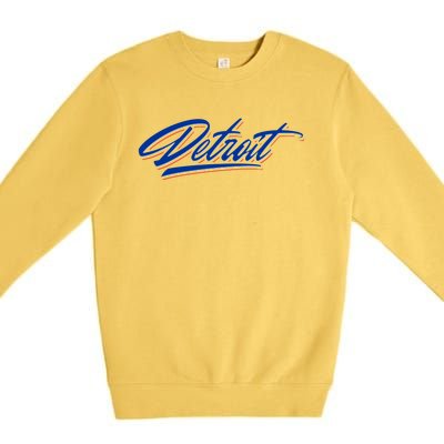 Detroit Sports Script Premium Crewneck Sweatshirt