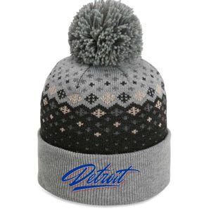 Detroit Sports Script The Baniff Cuffed Pom Beanie