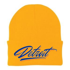 Detroit Sports Script Knit Cap Winter Beanie