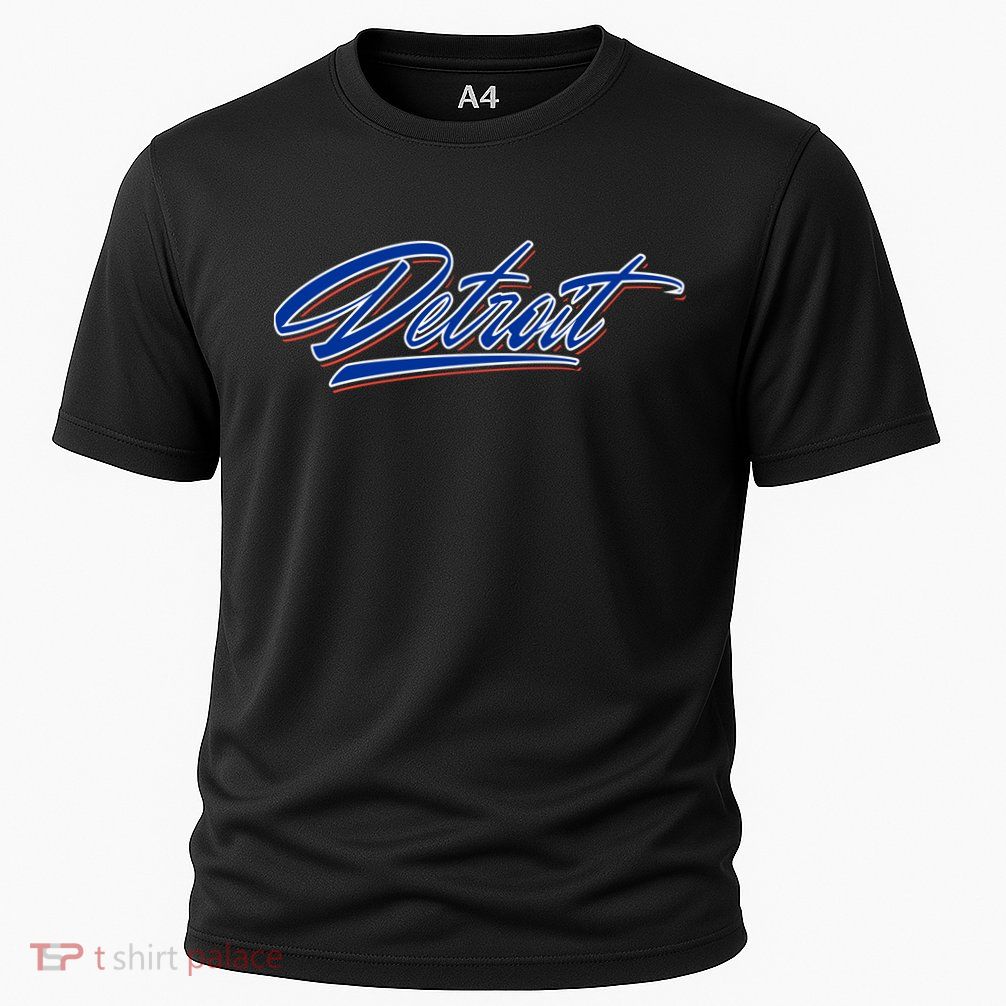 Detroit Sports Script Cooling Performance Crew T-Shirt
