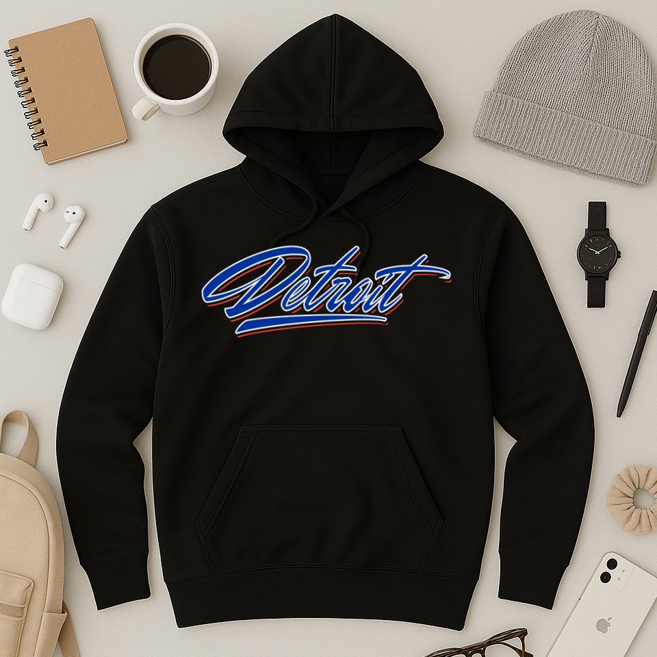 Detroit Sports Script Hoodie