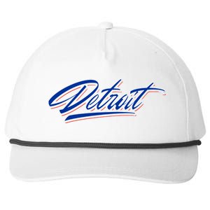 Detroit Sports Script Snapback Five-Panel Rope Hat