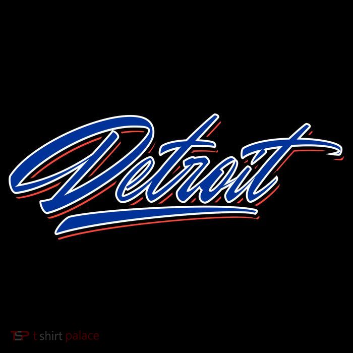 Detroit Sports Script 7-Panel Snapback Hat