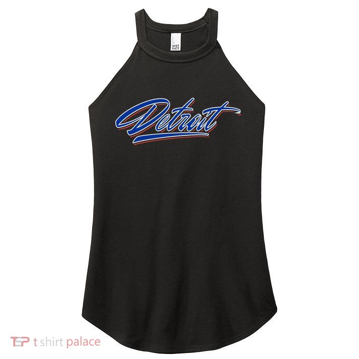 Detroit Sports Script Women's Perfect Tri Rocker Tank
