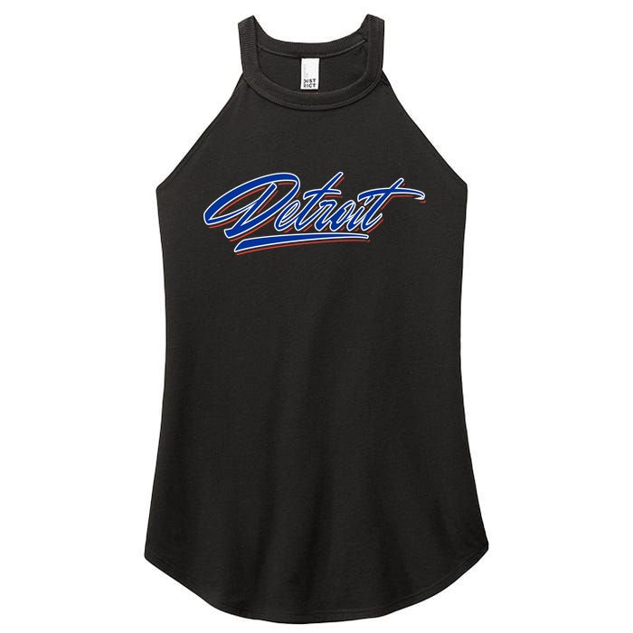 Detroit Sports Script Women's Perfect Tri Rocker Tank