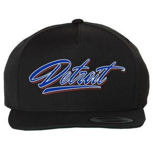 Detroit Sports Script Wool Snapback Cap